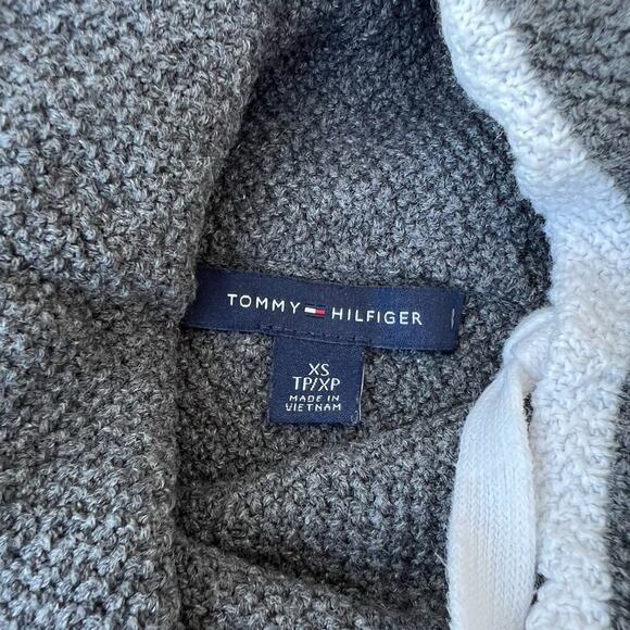 TOMMY HILFIGER women’s XS sweater with drawstring turtle neck, stripe - Picture 5 of 7